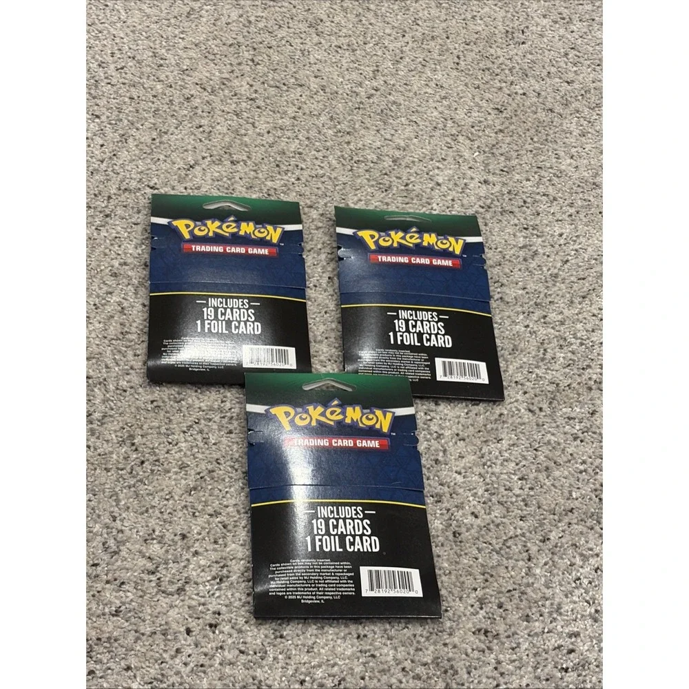 Pokémon 2025 TCG Trading 20 Card Packs 1 Foil Guaranteed Per Pack Lot Of 3 NEW